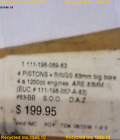 111-198-069-83 1 Vw 4 Pistons