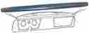 67-9200-bl 1967 1968 1969 1970 1971 1972 Chevrolet Truck Bright Blue Dash Pad W Hardware
