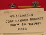 8h-7331452 Lincoln Zephyr Coat Hanger Brackets Pair Rare Find May Fit