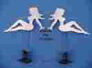 93330 Kns Dash Ornament Chrome Waving Nudes 2 Hot Rat Rod Cruiser