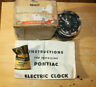 984627 General Motors Nos Pontiac Clock With Instructions And Cables Hardware