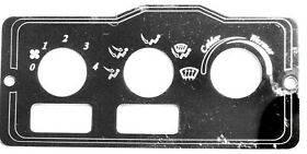 47999 A C Heater Control Plate 2 Switch 3 Knob Stainless Metal For Peterbilt 1995-05