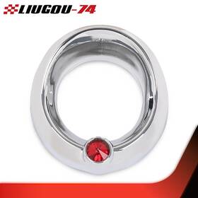 Big223356 Big-wheel Fit For 2005 And Older Peterbilt Red Jewel 2 1/4 Inch Visor Up Gauge Cover