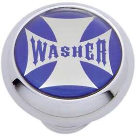 23149 Blue Maltese Cross Washer Dash Knob