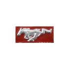 C7zz-65044a90-e  Scott Drake Mustang Parts Ford Red Silver Pony Dash Emblem