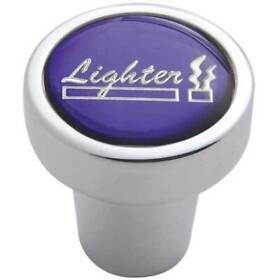 23165 Chrome Cigarette Lighter Knob With Glossy Silver Sticker