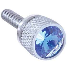 23915 Chrome Dash Screws With Blue Jewel Fits Freightliner Cascadia