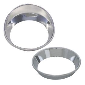 66944 Chrome Plastic Small Gauge Bezel With Visor Fits Kenworth