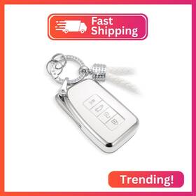 Ctrinews Lka3a22 For Lexus Key Fob Cover With Luxury Diamond Bling Braided Keychain Upg