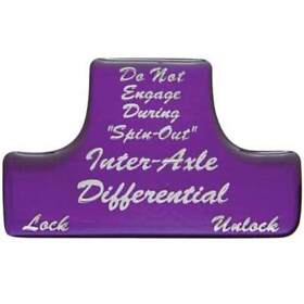 21010-1p Glossy Purple Axle Differential Switch Guard Sticker Fits Freightliner