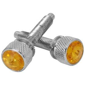 Grand General 67290 1-3/8 Inch Chrome Long Dash Screws With Amber Jewel For Kenworth
