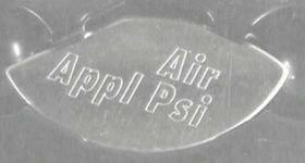 68438 Grand General Gg Gauge Emblem For Peterbilt Air Appl Psi Stainless Block Letters Gg#68438