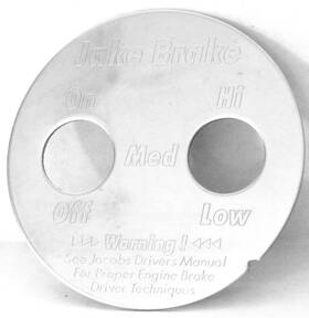 Grand General Gg 68452 Peterbilt Stainless Steel Jake Brake Set/resume On/off Block Letters Gg#68452