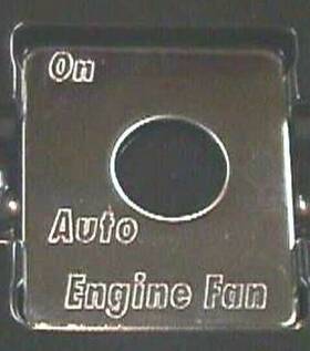 68475 Grand General Gg Switch Plate For Peterbilt Engine Fan On/ Auto Stainless Steel Gg#68475