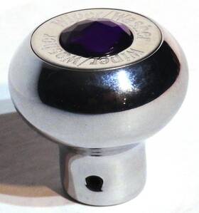 95754 Grand General Gg Deluxe Wiper/washer Control Knob Purple Jewel Ss Block Letter 1/4 Shaft Gg#95754
