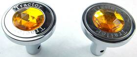 95820-95830 Grand General Gg Air Brake Valves Pin Mount Tractor Trailer Amber Jewel Chrome Gg#95820-830 Set