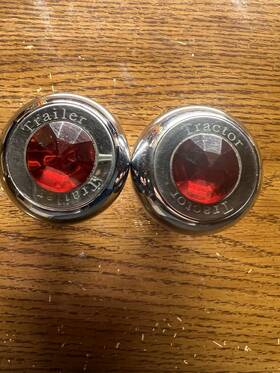 95875-95925 Grand General Gg Air Brake Valve Tractor Trailer Knob Set Screw-on Chrome Red Jewel Gg#95875-925