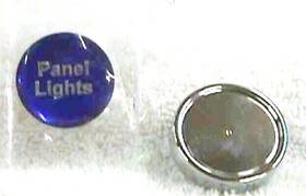 96301 Grand General Gg Panel Lights Knob For Peterbilt Kenworth Chrome Blue/silver Letters Gg#96301