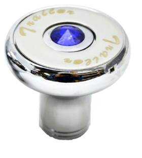 Hts3543b Hana Truck Sport Hts 3543b Air Brake Knob Deluxe Screw-on Trailer Blue Jewel Chrome Body Each