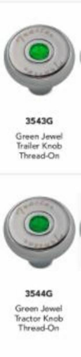 Hts3543-44g Hana Truck Sport Hts 3546-g Air Brake Knobs Deluxe Screw-on Tractor/trailer Light Green Jewel