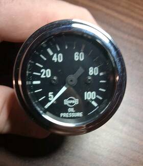 R8701 Isspro - 2 Inch Chrome Mechanical Oil Pressure Gauge 0-100 Psi