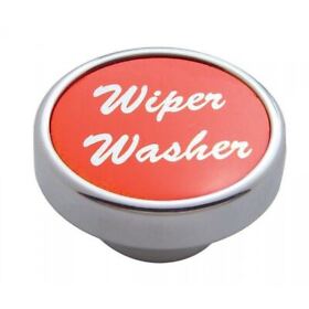 23051 Knob Wiper Washer Red 1inch Aluminum Sticker Chrome Set Screw Mount Up#23051 Each