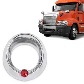 Ult2510243 Pit66 Fit For 2005 And Older Peterbilt Red Jewel 2 1/4 Inch Visor Up Gauge Cover
