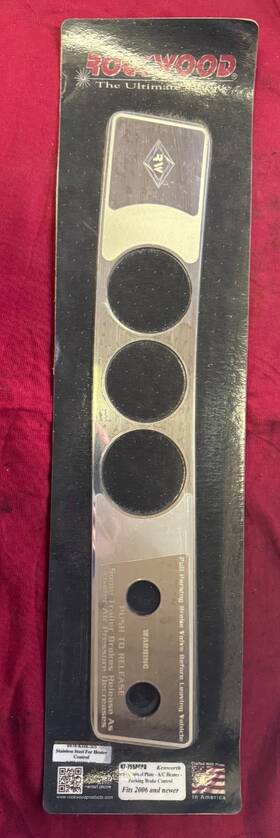Kt-755acpb Rockwood Kt755acpb Stainless Steel A/c Heat Control Plate For Kenworth 2006 And Newer