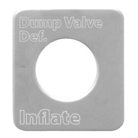 68535 Switch Plate For Kenworth Dump Valve Stainless Steel Block Letters Gg#68535