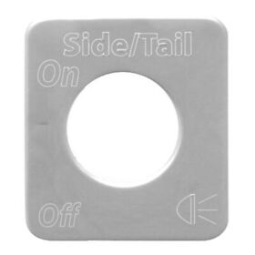 68520 Switch Plate For Kenworth Side Tail Light Stainless Steel Block Letter Gg#68520