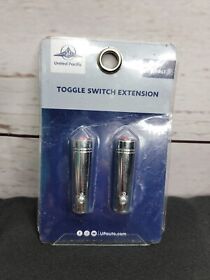 40010p Toggle Switch Extension 1-7/8 Short Red Jewel Chrome Aluminum Peterbilt Pair