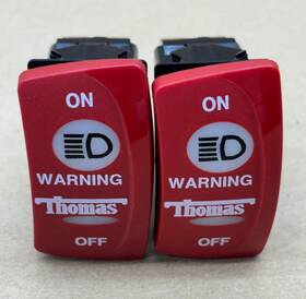 52003170 Transportation South Lot Of 2x Warning Rocker Switch Thomas Bus Part