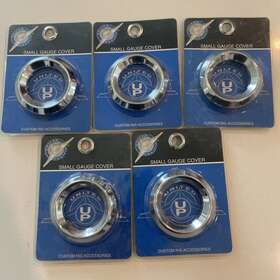 20550 United Pacific Gauge Cover For Peterbilt Freightliner 2 1/4 Chrome Lot 5