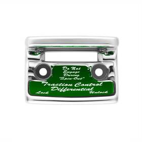 21045 United Pacific Traction Control Differential Switch Guard Green Sticker