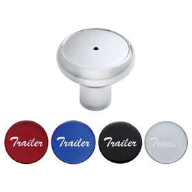 22990 United Pacific Screw-on Air Valve Knob With Multi-color Glossy Trailer Sticker - Chrome