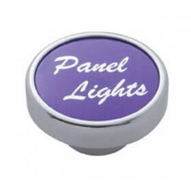 United Pacific 23046 Panel Light Knob For 1/4 Inch Shaft Purple Aluminum Sticker Chrome Up#23046