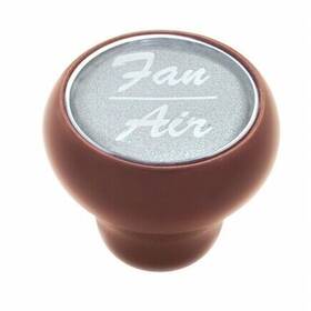 23541 United Pacific Dash Knob Inch Fan/air Wood Deluxe Silver Glossy Sticker