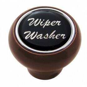 23560 United Pacific Dash Knob Inch Wiper/washer Wood Deluxe Black Glossy