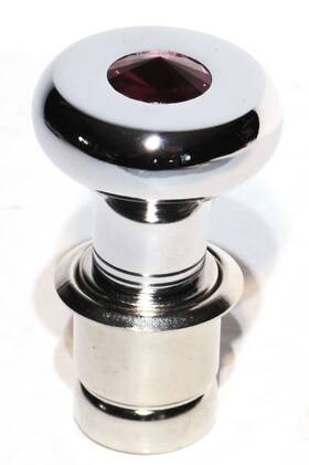 28484 United Pacific Deluxe Lighter Knob Red Jewel Chrome Body Fits 7/8 Inch To 1 Socket Up#28484
