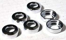 Up40891-6 United Pacific 40891 Face Nut Covers For 3/4 Inch Kenworth Toggle Switch Nuts 1/4 Depth Pack