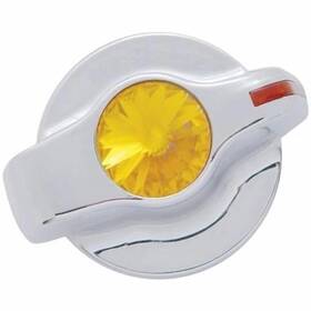 United Pacific 41123 Chrome Ac Control Knob With Amber Jewel For Peterbilt