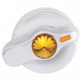 United Pacific 41308 Chrome Signature Series A/c Control Knob With Amber Crystal For International
