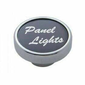 United Pacific Up 23042 Panel Light Knob Black Aluminum Sticker Chrome Body 1 Inch 1/4 Id Up#23042