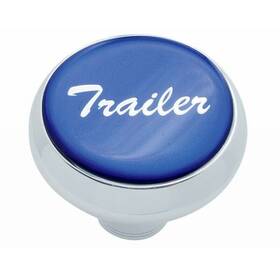 23407 United Pacific Up Deluxe Air Brake Knob Screw-on Trailer Blue Glossy 1 3/4 Inch Chrome Up#23407