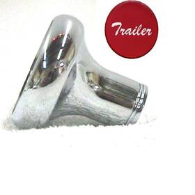 23410 United Pacific Up Deluxe Air Brake Knob Screw-on Trailer Red Glossy 1 3/4 Inch Chrome Up#23410