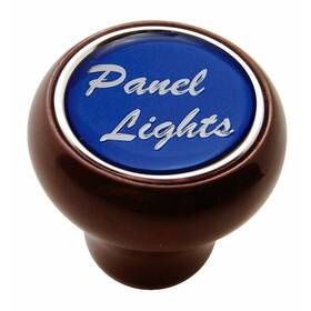 23543 United Pacific Up Dash Control Knob Panel Lights 1 Inch Blue Glossy Sticker Wood Up#23543