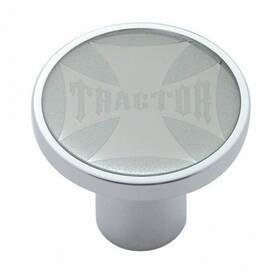 United Pacific Up 23659 Air Brake Knob Tractor Screw-on Chrome With Silver Maltese Cross Sticker Up#23659