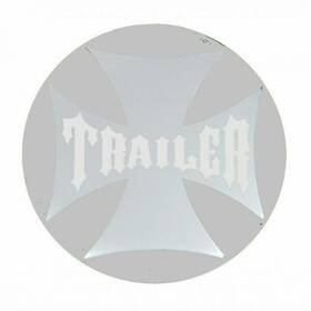 United Pacific Up 23665 Air Brake Knob Trailer Screw-on Chrome With Silver Maltese Cross Sticker Up#23665