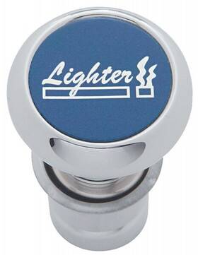 28493 United Pacific Up Deluxe Cigarette Lighter Knob For 7/8 Inch Socket Blue Aluminum Sticker Up#28493