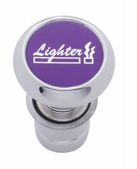 28495 United Pacific Up Deluxe Cigarette Lighter Knob For 7/8 Inch Socket Purple Aluminum Sticker Up#28495